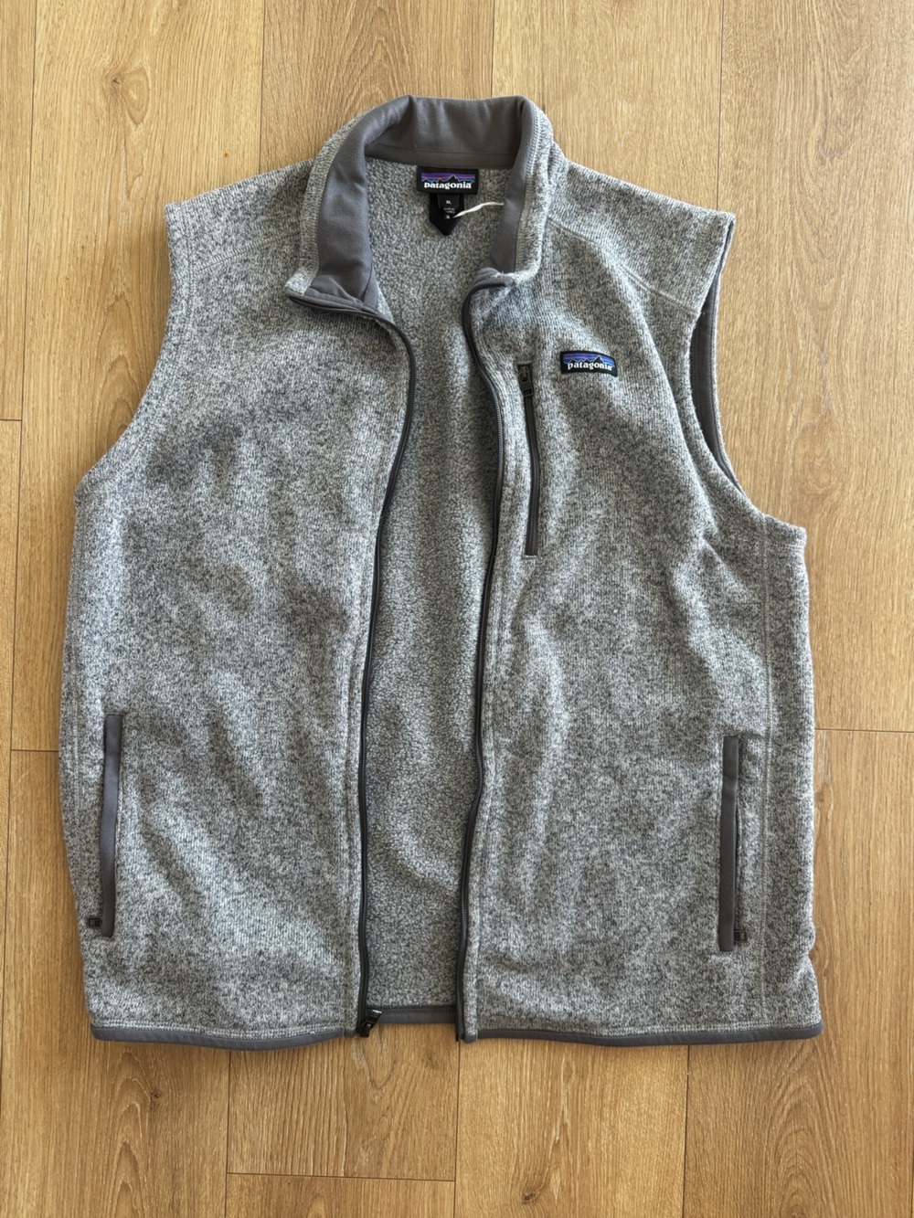 Patagonia Men’s Grey Full‑Zip Fleece Vest